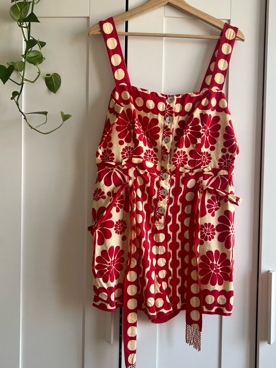FARM Rio Dresses & Skirts - FARM RIO Red Romper Size L